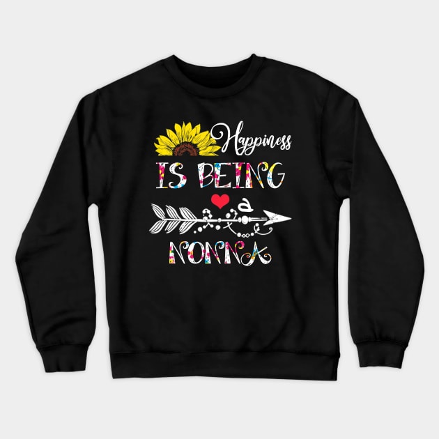 Happiness is being a nonna mothers day gift Crewneck Sweatshirt by DoorTees